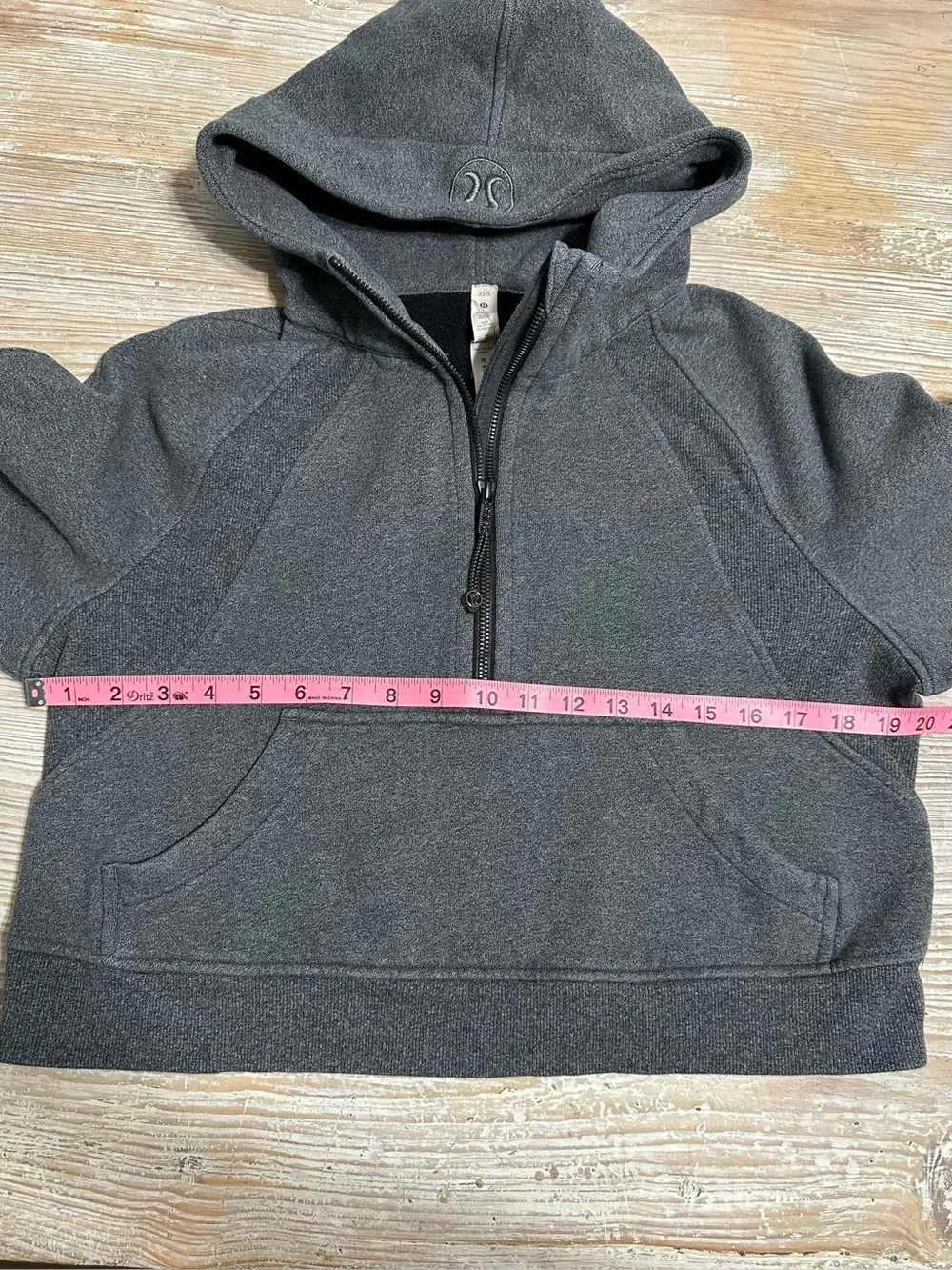 lululemon athletica scuba half-zip hoodie charcoal gray XS/S